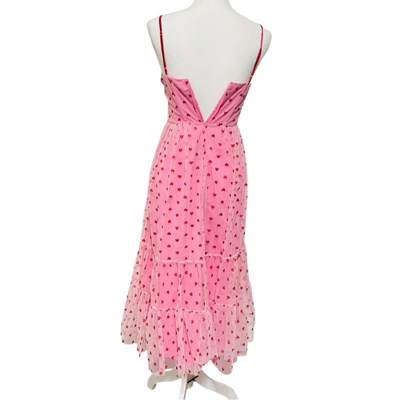 Betsey Johnson Classically Pink Heart Dress Size 4 Valentine's Red Glitter NEW - Picture 10 of 16